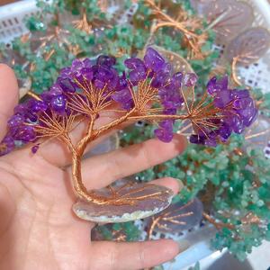 Nhà Máy Giá Tinh Thể Tự Nhiên Nghệ Thuật Dân Gian Handmade Pha Lê Sỏi Cây Với Agate Lát Cơ Sở May Mắn Tiền Cây Cho Trang Trí Nội Thất - Product Image 6
