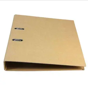 Reliures à anneaux environnementales A4 papier kraft à couverture rigide de haute qualité dossier de fichiers papier marketing avec logo