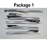 Panneau d'instrumentation argenté métallique, panneau intérieur à quatre portes avec éclairage d'ambiance multicolore, adapté à la VW Passat B8 8.5 Arteon
