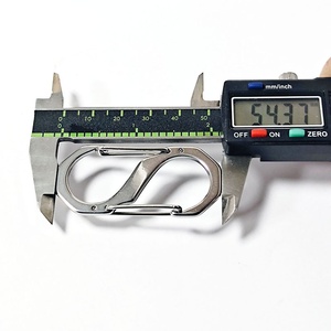 Mosquetón de acero inoxidable 304 duradero a prueba de herrumbre, resorte de doble cabeza en forma de S, hebilla rápida, llavero de bolsa de 8 formas para exteriores - Product Image 5