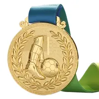 Medaglia personalizzata pechino maratona giochi da corsa oro argento bronzo coppa di calcio medaglia con nastro di alta qualità su misura