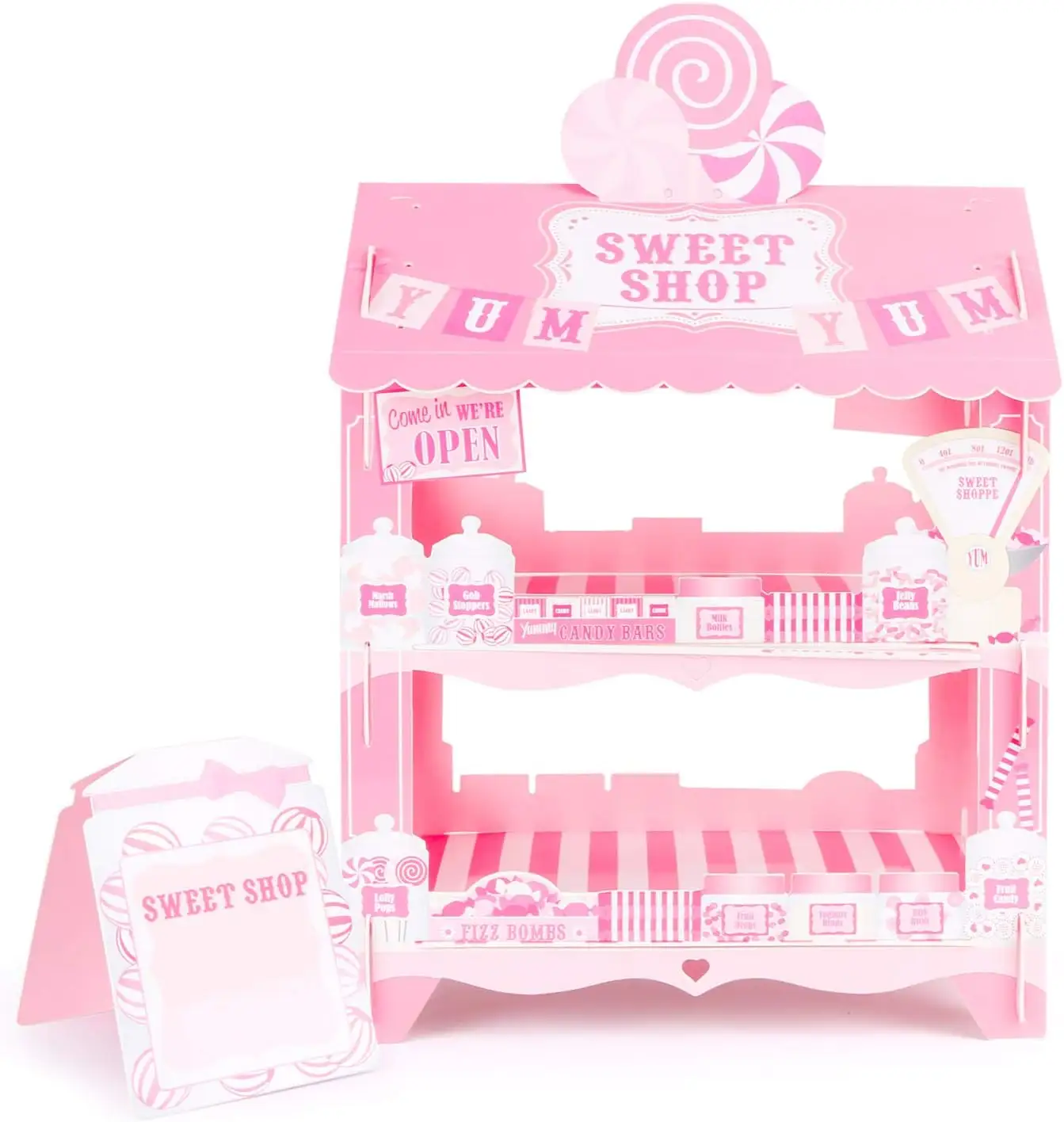 Sweet Shop House Rosa Cupcake Stand Candy Cart Kuchen halter Lollipop Display steht für Geburtstag Hochzeiten Party Dekorationen