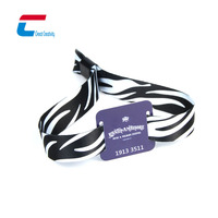Bracelet tissé personnalisé RFID avec boucle en tissu Hf MIFARE(R) DESfire(R) Ev2 2k
