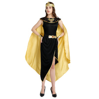 Costume d'Halloween pour femme, robe de princesse égyptienne, pharaon, Cléopâtre, avec cape