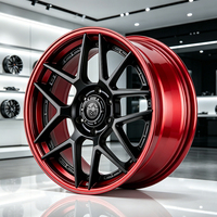 Jantes forgées personnalisées 6061-T6 de 18, 19 et 20 pouces, 5x112, 5x114.3, 5x130, bicolores rouge et noir, pour Porsche Cayenne, Mercedes, BMW, SUV