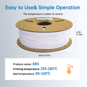 Filamento LONQI de Alto Rendimiento ABS 1KG 1.75mm, Baja Deformación, Resistente para Impresión de Cajas, Filamento para Impresión 3D FDM - Product Image 6