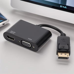 อะแดปเตอร์ Dp เป็น HDMI และ VGA ตัวแปลง 4K2K HDTV สำหรับคอมพิวเตอร์แล็ปท็อปจอภาพโปรเจคเตอร์ - Product Image 1