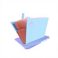 Porte-documents extensible en plastique à 12 pochettes avec bouton-pression, organiseur de documents A4 pour l'école et le bureau