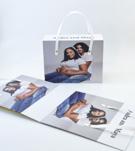 Caja de Regalo para Baby Shower 2026 <span class=keywords><strong>con</strong></span> MOQ Bajo, Caja Rígida de Papel <span class=keywords><strong>con</strong></span> Imán Personalizada, Forro de <span class=keywords><strong>Tela</strong></span>, Grabado en Relieve, Foto Personalizada de Mamá y Papá - Product Image 5