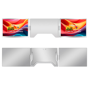 Augmentez la productivité de votre bureau avec un triple moniteur portable de 14 pouces, parfait pour un espace de travail optimisé - Product Image 1