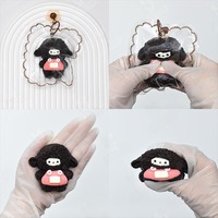 Jouet anti-stress à presser en silicone ultra-doux et moelleux, motif animal de fête du thé avec bords cousus, à récupération lente, 14+