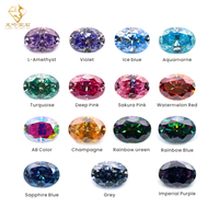 Moissanite Oval Cut Berkualitas Tinggi 2*4mm-10*14mm Warna DEF VVS Batu Permata Lepas untuk Pembuatan Perhiasan