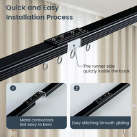 Rail de rideau en alliage d'aluminium de matériel de Long rail lisse silencieux pour l'usage à la maison numéro de modèle accessoires tringles à rideaux en métal
