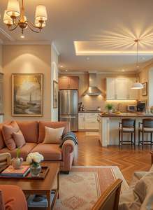 مجموعة تصميم مطابخ حديثة فاخرة، وحدات طهي خشبية، أجهزة، جزر مطبخ، طاولات طعام للفلل - Product Image 4