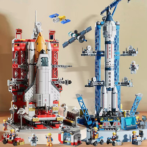 Set di Costruzioni per Bambini, Modello Educativo Fai-da-Te in ABS di Navetta <span class=keywords><strong>Spaziale</strong></span>, Razzo e Astronave - Product Image 3
