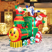 Ourwarm 10FT bonhomme de neige famille père noël led décorations extérieures arc boule bonbons grinch géant gonflable poupée de noël