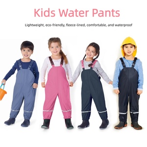 Salopette imperméable pour enfants, pantalon de pluie pour le camping, pantalon léger en PU pour l'hiver, vêtements de pluie - Product Image 1
