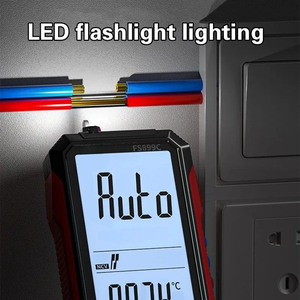 FS899C 681 Smart Anti-burn True RMS Multimeter Rechargeable 750V AC/1000V DC Voltage/Hz//Diode <strong>Tester</strong> with LCD &amp; Sheath - Product Image 4
