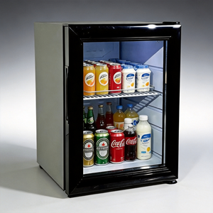 Custom Commercial Cans Bottle Drink Refrigerator Small Hotel bar Cooler Glass Door <b>Mini</b> Fridge - Product Image 1