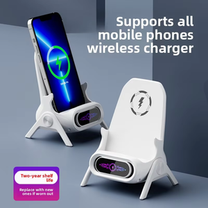 <span class=keywords><strong>Cargador</strong></span> Inalámbrico 3 en 1 de 15W para Teléfono, Magnético, Carga Rápida, Compatible con iPhone y Android - Product Image 3
