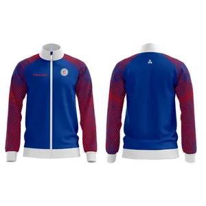 Оптовая продажа, куртка для футбола из полиэстера, спортивный костюм с логотипом футбольной команды, мужская куртка для тренировок по футболу на заказ