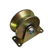 Roues à roulettes de livraison gratuite, revêtement de zinc jaune doré, robuste, rainure V U, rail de porte coulissante