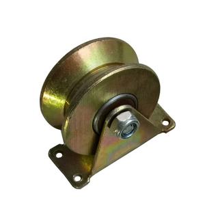 Best Selling Heavy Duty Duurzaam Geel Golden Zink Coating <span class=keywords><strong>V</strong></span> U Groove Gate Track Schuifpoort <span class=keywords><strong>Roller</strong></span> Wielen - Product Image 4