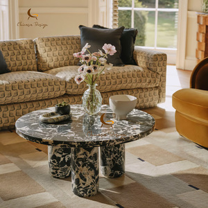 Luxury Coffee Table Living <b>Room</b> Furniture Round Modern Center - Product Image 1