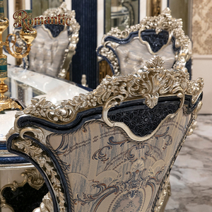 विला लक्जरी डाइनिंग रूम शास्त्रीय डाइनिंग टेबल सेट 6 कुर्सी उच्च अंत ठोस लकड़ी हस्तनिर्मित सुरुचिपूर्ण धूमकेतु - Product Image 5