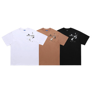 T-shirt en coton tricoté 100 % de haute qualité, coupe oversize, imprimé vintage personnalisé, sérigraphié, manches courtes, col rond, délavé à l'acide - Product Image 5