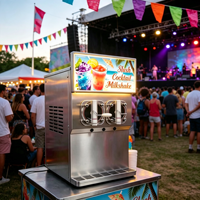 Machine à slush commerciale à 2 réservoirs 50-60L/H avec distributeur de boissons réfrigérées