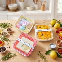 Emballages personnalisés jetables, recyclables, transparents, en plastique PP, pour biscuits, gâteaux, pain, sandwichs, salades, tiramisu, boîtes en plastique à clapet recyclées