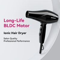 Sèche-cheveux ionique FirePhoenix 8101X à moteur BLDC haute vitesse, léger (400g), cordon de 3,5m, protection contre la surchauffe, qualité professionnelle pour usage domestique