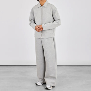 Set di Felpa con Cappuccio e Pantaloni Personalizzati in Tessuto Pesante di Cotone, Tuta Sportiva Larga con Pantaloni a Zampa e Felpa Corta per <span class=keywords><strong>Uomo</strong></span> - Product Image 3