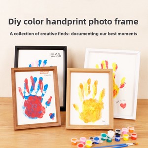 Cadeaux créatifs DIY pour la Saint-Valentin, cadre <span class=keywords><strong>photo</strong></span> à empreintes de mains en pigment coloré pour couples, 8 pouces, 10 pouces, A4, présentoir mural en gros - Product Image 3