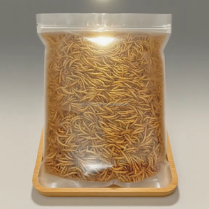 Cacing Mealworm kuning kering cacing Mealworm tinggi Protein kering untuk burung ikan makanan hewan peliharaan serangga dapat dimakan ulat salju kering - Product Image 2