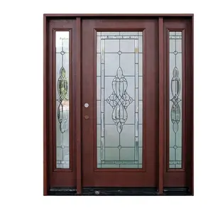 Fangda — portes extérieures décoratives en fibre de verre, chêne massif