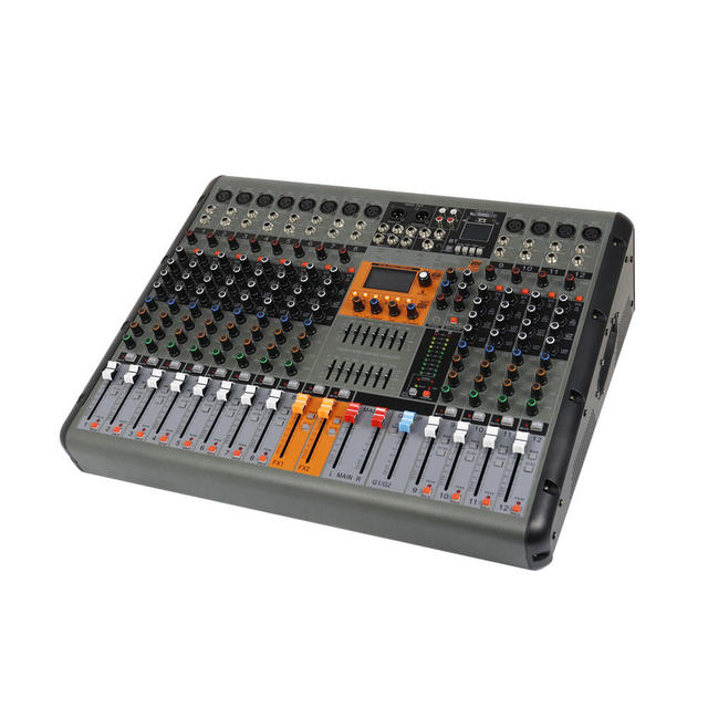Professional 12-Channel 650W USB Interface Audio Mixer Dual USB BT Digital Console with 99 DSP Effects Metal Material