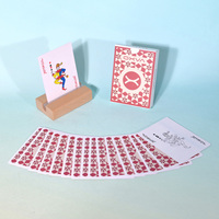 Cartes de poker personnalisées OEM imprimées sur papier bleu 280 g/m² avec design personnalisé, luxe, écologiques, pour la famille