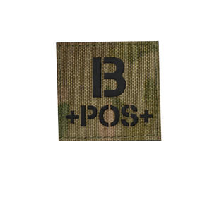 Venta al por mayor parches tácticos A B AB O POS IR tipo de sangre reflectante insignias de brazo con respaldo de bucle de gancho - Product Image 5