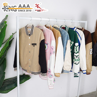 Grosir Jaket Varsity Preppy Bekas Jaket Baseball Letterman Vintage Gaya Kampus Pakaian Kasual Bekas Bal-balan Pakaian Bekas