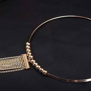 Collier long à pampilles dorées de style euro-américain, élégant et polyvalent, accessoire de mariage pour femme, collier audacieux pour soirée et bal - Product Image 5