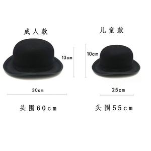 Chapeau melon noir pour costume, idéal pour l'église et Halloween - Matière textile fabriquée en Chine - Product Image 5