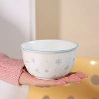 Bol à soupe et à bouillie en céramique réutilisable, bol à céréales pour le petit-déjeuner, adapté aux fours à micro-ondes