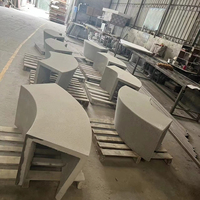 Panneau en béton à fibres optiques translucide personnalisé pour les chaises, les parcs, les sculptures, les œuvres d'art, les étangs à fleurs, les clubs, les places, panneau en ciment transparent