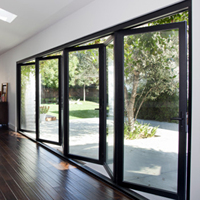 Puertas Plegables Impermeables para Exteriores de Villa, Puerta Plegable de Aluminio para Patio, Sistema de Puertas Plegables de Vidrio Tipo Acordeón