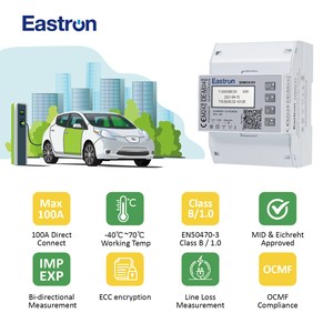 Medidor de Energía para Vehículos Eléctricos <span class=keywords><strong>Eastron</strong></span> <span class=keywords><strong>SDM</strong></span> 630-EV con Certificación MID, Medidor de Carga para Vehículos Eléctricos Trifásico OCMF con Pantalla LCD - Product Image 2