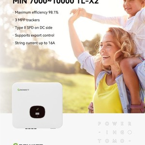 อินเวอร์เตอร์พลังงานแสงอาทิตย์ Growatt 8KW-10KW เฟสเดียว 230V 50Hz สำหรับใช้ในบ้าน - Product Image 2