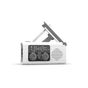 Portable Factory <b>White</b> NOAA Weather Radio with Solar Hand Crank USB Charging Power Bank LED Flashlight SOS Alarm Outdoor - Product Image 2