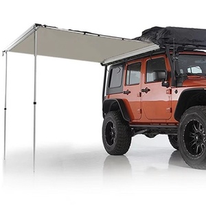 Toldo Lateral para Auto de Aleación de Aluminio, Parasol para Viajes en Auto, Protección Contra Lluvia, Camping, Color Negro, para 3-4 Personas, Impermeable - Product Image 2